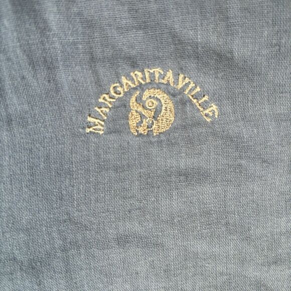 Jimmy Buffet Mens Margaritaville Hawaiian Shirt Mens M Blue Woven Hawai New - Picture 5 of 9